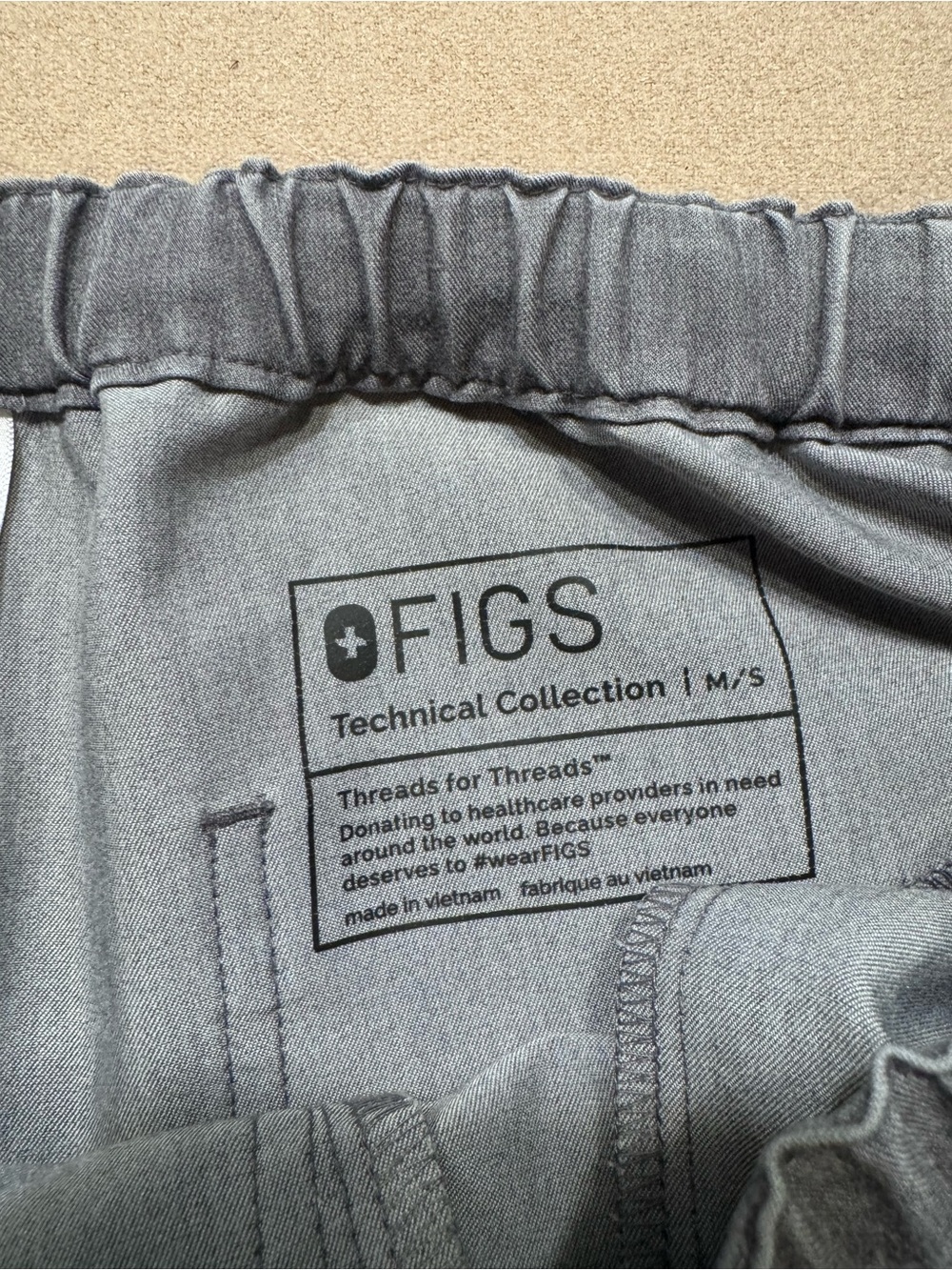 Figs Gray Scrub Technical Collection Drawstring Pants - Picture 3 of 6